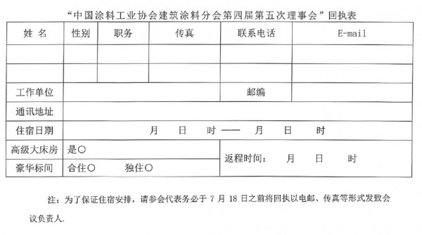 回執(zhí)表